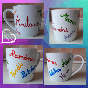 Neves bögre:)Születésnap/ballagás/évzáró/búcsúztató, Otthon & Életmód, Papír, írószer, Ajándékozás kellékei, Ajándékkísérő, Festészet, MESKA