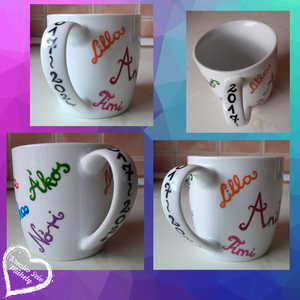 Neves bögre:)Születésnap/ballagás/évzáró/búcsúztató - otthon & életmód - papír, írószer - ajándékozás kellékei - ajándékkísérő - Meska.hu