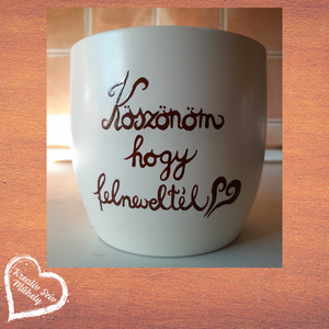 Kaspó esküvőre, szülő ajándék/anyáknapja/apáknapja/esküvő/köszönetnyilvánító ajándék, Otthon & Életmód, Dekoráció, Asztal és polc dekoráció, Dekorációs tál, tartó, Festett tárgyak, Festészet, MESKA