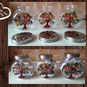 Szeretetbefőtt-keksztartó/fűszertartó/üveg-ballagás/óvoda/iskola/bölcsőde/évzáró/búcsúztató/esküvő - otthon & életmód - dekoráció - asztal és polc dekoráció - díszüveg - Meska.hu