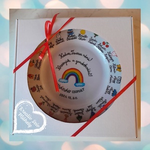 Festett tányér-ballagási ajándék-óvoda/iskola/bölcsöde/búcsúztató/évzáró - otthon & életmód - konyhafelszerelés, tálalás - tálalás - tányér & étkészlet - Meska.hu