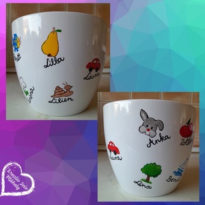 Festett kaspó/virágtartó-ballagási ajándék-ballagás óvoda/iskola/bölcsöde/évzáró/búcsúztató - otthon & életmód - dekoráció - virágdísz és tartó - cserép & kaspó - Meska.hu