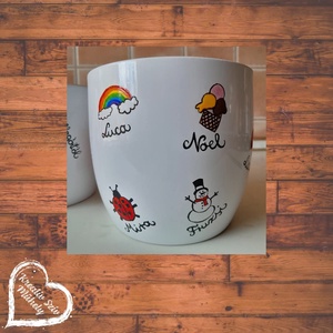 Festett kaspó/virágtartó-ballagási ajándék-ballagás óvoda/iskola/bölcsöde/évzáró/búcsúztató - otthon & életmód - dekoráció - virágdísz és tartó - cserép & kaspó - Meska.hu