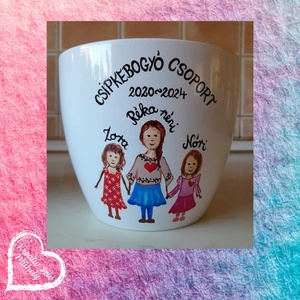 Festett kaspó/virágtartó-ballagási ajándék-ballagás óvoda/iskola/bölcsöde/évzáró/búcsúztató - otthon & életmód - dekoráció - virágdísz és tartó - cserép & kaspó - Meska.hu