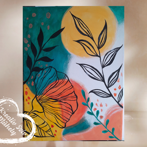 Tavaszi kép-lakásdekoráció-akrilfestmény-30 x 40 cm, Otthon & Életmód, Dekoráció, Fali és függő dekoráció, Falra akasztható dekor, Festészet, MESKA