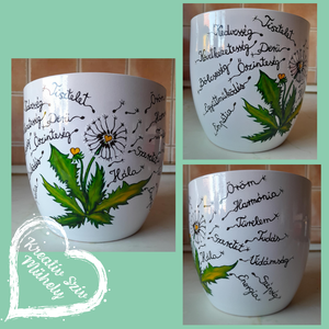 Festett kaspó/virágtartó-ballagási ajándék-ballagás óvoda/iskola/bölcsöde/évzáró/búcsúztató - Meska.hu