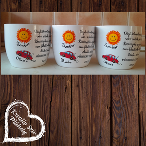 Festett kaspó/virágtartó-ballagási ajándék-ballagás óvoda/iskola/bölcsöde/évzáró/búcsúztató - otthon & életmód - virágdekoráció - virágtartó - kaspó - Meska.hu