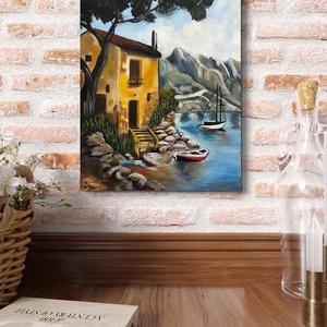 Tóparti nyugalom 30x40 cm-es akrilfestmény - művészet - festmény - akril - Meska.hu