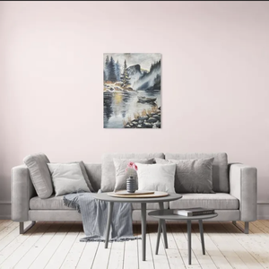 Silent Fjord - művészet - festmény - akril - Meska.hu