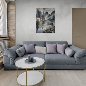 Silent Fjord - művészet - festmény - akril - Meska.hu