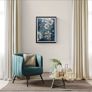 Midnight Garden Blooms - művészet - festmény - akril - Meska.hu