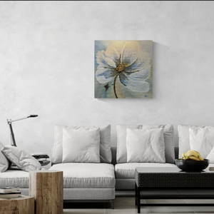 Golden petal glow - művészet - festmény - akril - Meska.hu