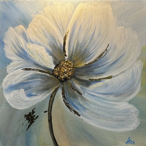 Golden petal glow, Művészet, Festmény, Akril, Festészet, Festett tárgyak, MESKA