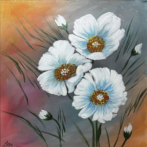 Sunset Blossoms, Művészet, Festmény, Akril, Festészet, Festett tárgyak, MESKA