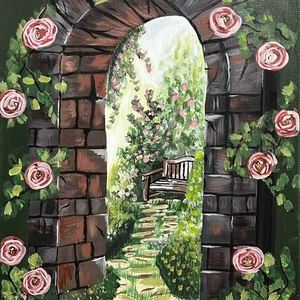 A csend kapuja, Művészet, Festmény, Akril, Festészet, Festett tárgyak, MESKA