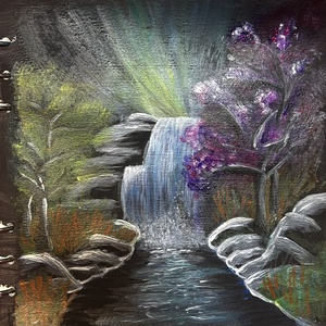 Source of Silence, Művészet, Festmény, Akril, Festészet, Festett tárgyak, MESKA