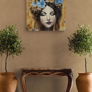 A csend koronája � arannyal - művészet - festmény - akril - Meska.hu