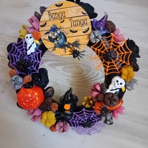 Halloweeni ajtó kopogtató - otthon & életmód - dekoráció - ajtó- és ablak dekoráció - ajtódísz & kopogtató - Meska.hu
