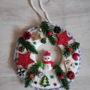 Karácsonyi ajtó kopogtató - Meska.hu
