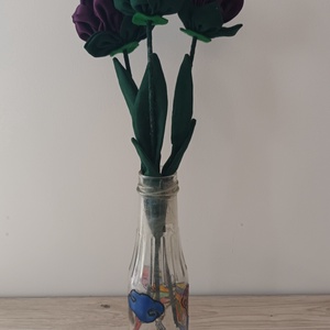 Lila textil rózsák - otthon & életmód - dekoráció - dísztárgy - Meska.hu