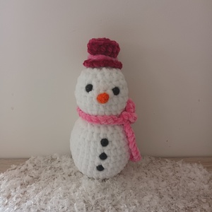Amigurumi hóember (hólány) - játék & sport - plüssállat & játékfigura - más figura - Meska.hu