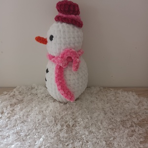 Amigurumi hóember (hólány) - játék & sport - plüssállat & játékfigura - más figura - Meska.hu