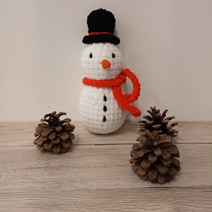 Amigurumi plüss hóember  - Meska.hu