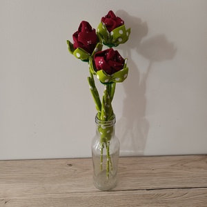 Bordó mintás textil rózsa, Otthon & Életmód, Dekoráció, Dísztárgy, , MESKA