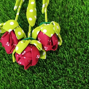 Bordó mintás textil rózsa - otthon & életmód - dekoráció - dísztárgy - Meska.hu