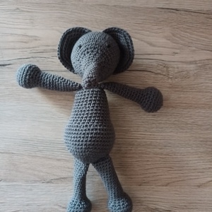 Amigurumi Elefánt Elemér - játék & sport - plüssállat & játékfigura - elefánt - Meska.hu