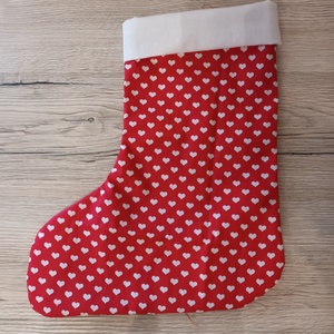 Szívecskés Mikulás csizma - karácsony - mikulás - mikulás zsák - Meska.hu