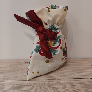 Karácsonyi ajándékzsák, Mikulászsák, Karácsony, Mikulás, Mikulás zsák, Varrás, MESKA