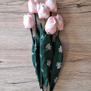 Barack-fehér textil tulipán, Otthon & Életmód, Dekoráció, Dísztárgy, , MESKA