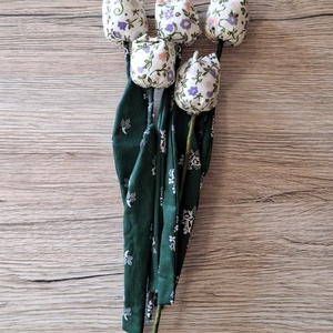 Fehér mintás textil tulipán - otthon & életmód - dekoráció - dísztárgy - Meska.hu