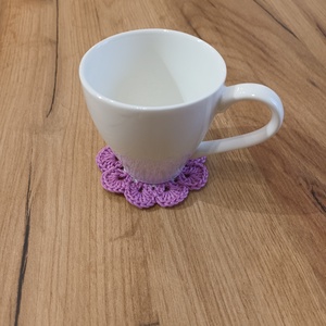 Rózsaszín virágos poháralátét - otthon & életmód - konyhafelszerelés, tálalás - tálalás - tányér- és poháralátét - Meska.hu