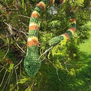Amigurumi plüss kígyó: Zöldellő, Játék & Sport, Plüssállat & Játékfigura, Más figura, Horgolás, MESKA