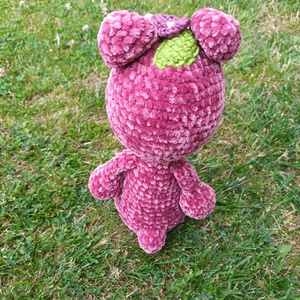 Málna, amigurumi maci - játék & sport - plüssállat & játékfigura - maci - Meska.hu