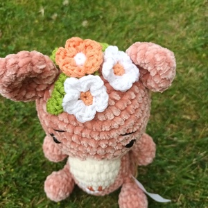 Róza, amigurumi maci - játék & sport - plüssállat & játékfigura - maci - Meska.hu