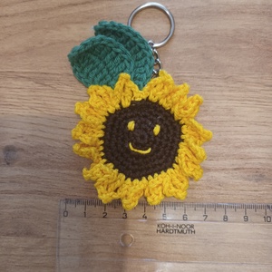 Napraforgós kulcstartó - Meska.hu