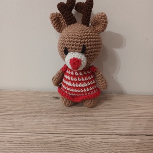 Amigurumi rénszarvaslány, Játék & Sport, Plüssállat & Játékfigura, Más figura, Horgolás, MESKA