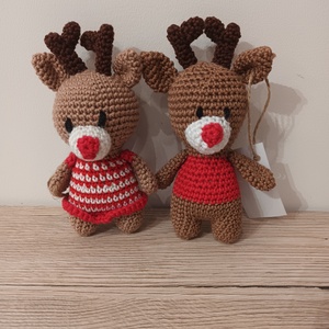 Amigurumi rénszarvaslány - játék & sport - plüssállat & játékfigura - más figura - Meska.hu