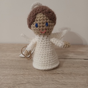 Amigurumi angyal, Karácsony, Karácsonyi lakásdekoráció, Karácsonyi manók, figurák, Horgolás, MESKA