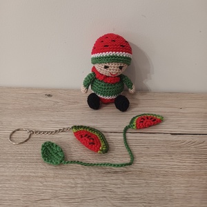 Amigurumi Dini, a horgolt dinnye - játék & sport - plüssállat & játékfigura - más figura - Meska.hu