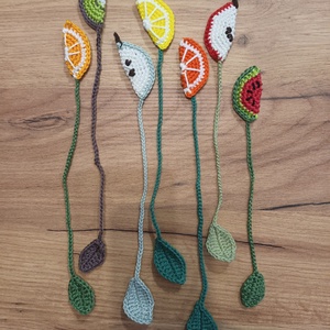 Horgolt gyümölcsös könyvjelző, Könyv & Zene, Könyvjelző, Horgolás, MESKA