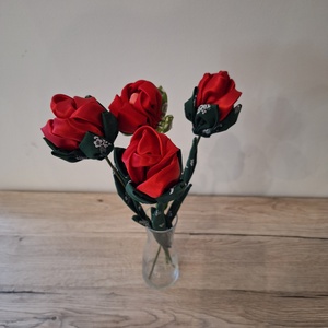 Piros textil rózsa - otthon & életmód - dekoráció - dísztárgy - Meska.hu