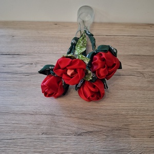 Piros textil rózsa - otthon & életmód - dekoráció - dísztárgy - Meska.hu