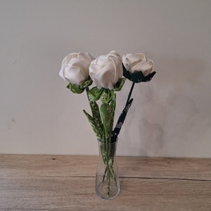 Fehér textil rózsák, Otthon & Életmód, Dekoráció, Dísztárgy, , MESKA