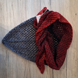 Tűzföld háromszög alakú kendő  - ruha & divat - sál, sapka, kendő - vállkendő - Meska.hu