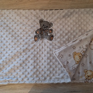 Kétoldalas babatakaró fehér - baba - mama - baba ágynemű - babatakaró, gyerek pléd - Meska.hu