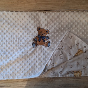 Kétoldalas babatakaró fehér - baba - mama - baba ágynemű - babatakaró, gyerek pléd - Meska.hu